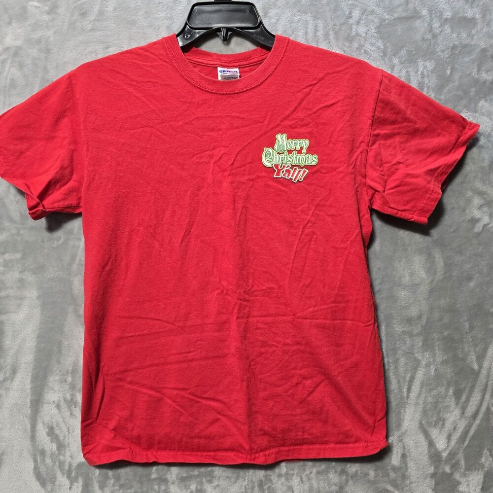 Merry Christmas Y'all! T-Shirt Med Palm Tree Christmas Lights Whimsical Holiday